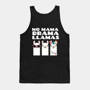 No Mama Drama Llamas Funny Vintage Sunset Animal Lover Tank Top